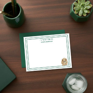 Cartão De Notas Nome Personalizado Dachshund Martini Plano Desenha