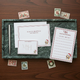 Cartão De Notas Nome Personalizado Desenho de Ouro Desenho de Mão