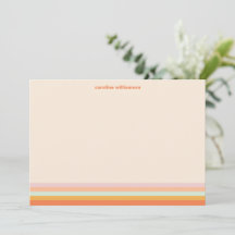 Nome Personalizado Listras Coloridas Retro Pastel