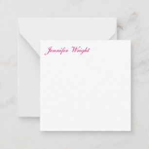 Cartão De Notas Nome personalizado minimalista de caligrafia chic