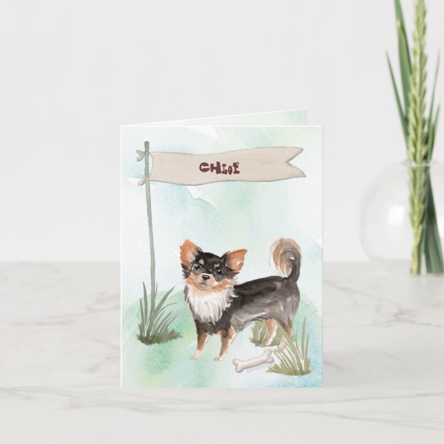 Cartão De Notas Nome Personalizado Pet Pet de Chocolate (Frente)