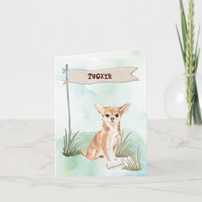 Cartão De Notas Nome Personalizado Pet Pet de Chocolate (Frente)