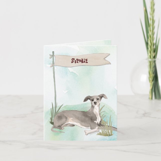 Cartão De Notas Nome Personalizado Pet Pet de Chocolate (Frente)