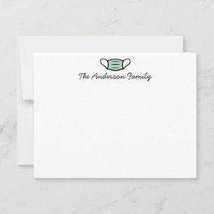 Cartão De Notas Nome Personalizado Rosto Máscara Roteiro Médico Mé