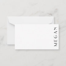 Nome pessoal White Mínimo Moderno Preto