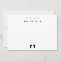 Nome simples e personalizado de pés de bebê chá de