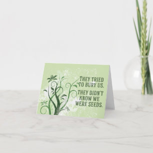 Cartão De Notas Nós Éramos Seeds Cotação Inspiradora