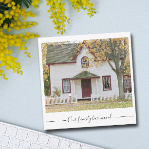 Cartão De Notas Nossa Família Mover Fotografia Personalizada Da Ca