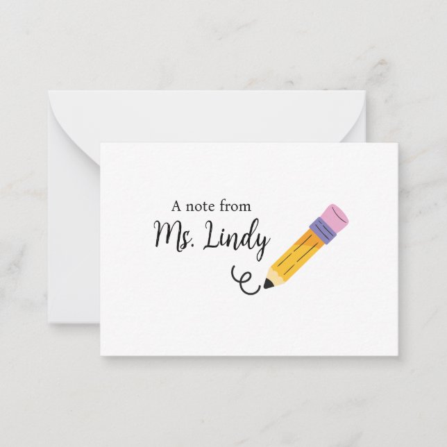 Cartão De Notas Nota Do Professor (Frente)