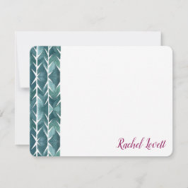 Cartão De Notas Nota Plana Textura de Cactus Verde