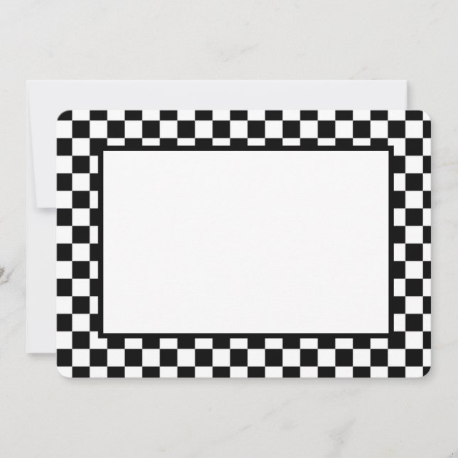 Cartão De Notas Nota - Verificadores Preto e Branco (Frente)