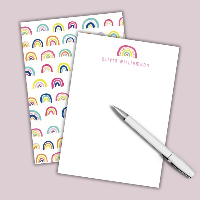 Cartão De Notas Notecard cotovelo (Rainbow personalized notecards)