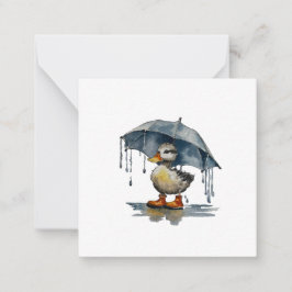 Cartão De Notas Notecard do estilo cartão-postal Fluffy Duckcard
