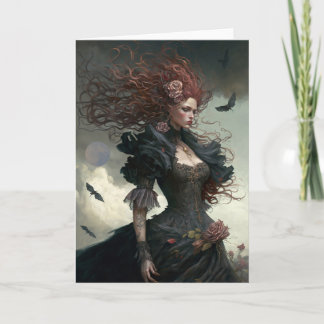 Cartão De Notas Notecard elegante de beleza gótica