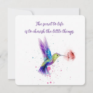 Cartão De Notas Notecard Hummingbird 5x5