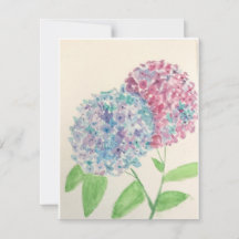 Notecard Hydrangea Watercolor