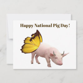 Cartão De Notas Notecard nacional do dia dos suínos
