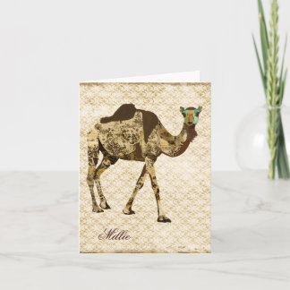 Cartão De Notas Notecard Personalizada do Camel do chique