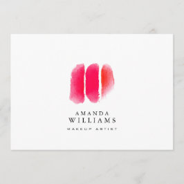 Cartão De Notas Notecard Plano de Maqueamento de Cores Vermelhos