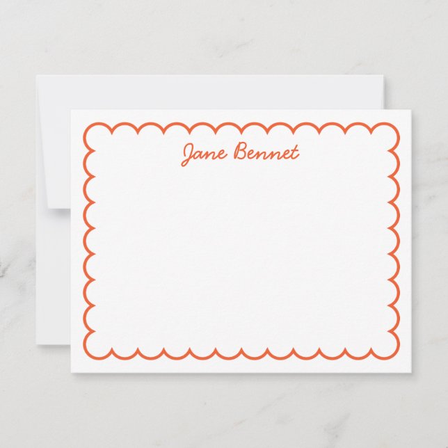 Cartão De Notas Notecard Scallop (Frente)