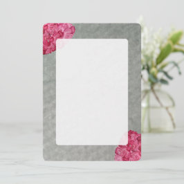 Cartão De Notas Notecard Vazio de Peony Watercolor