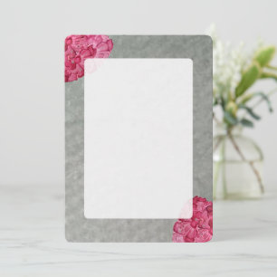 Cartão De Notas Notecard Vazio de Peony Watercolor