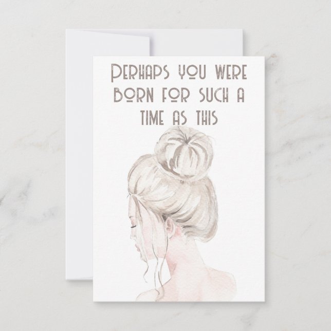 Cartão De Notas Notecard Verso de Bíblia da Esther (Frente)