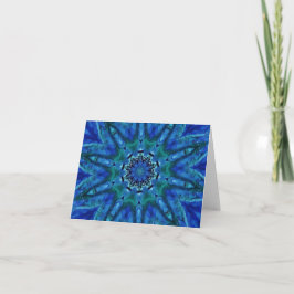 Cartão De Notas Notecards Blue Green Mandala