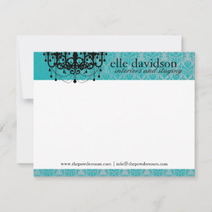 Cartão De Notas Notecards Elegante do Designer de Interior