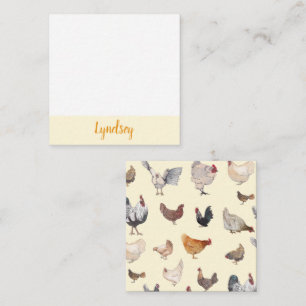 Cartão De Notas Notecards Felizes de frango