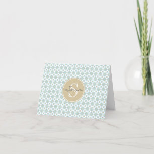 Cartão De Notas Noteclados Retro Monogrambatik