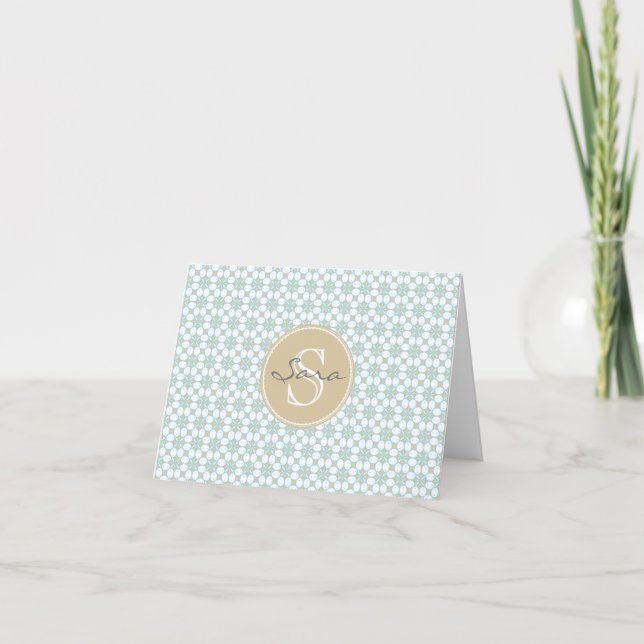 Cartão De Notas Noteclados Retro Monogrambatik (Frente)