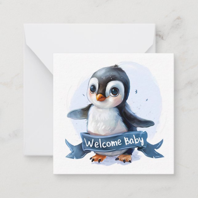 Cartão De Notas Novo Cartão-Bebê Bem-vindo (Frente)