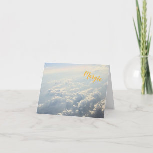 Cartão De Notas Nuvens Personalizadas com Cotação