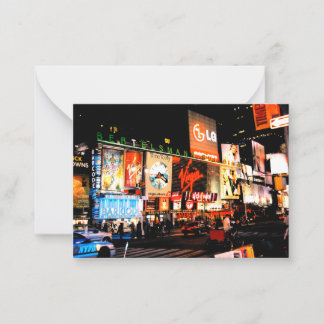 Cartão De Notas NYC Times Square Broadway New York Flat Note Card