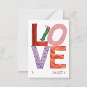 Cartão De Notas O AMOR muito com fome de Caterpillar  