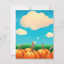 Cartão De Notas O Campo de Abóbora