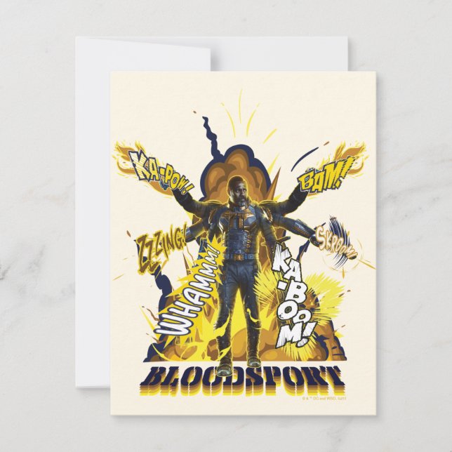 Cartão De Notas O Esquadrão Suicida | Ação de sangue (Frente)