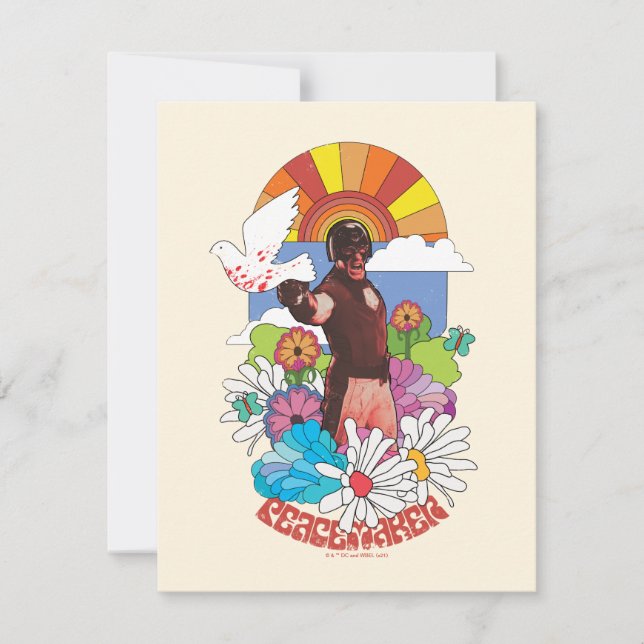 Cartão De Notas O Esquadrão Suicida | Flores de Pacificador e Sol (Frente)