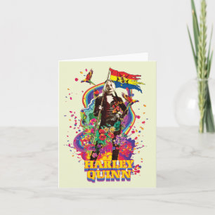 Cartão De Notas O Esquadrão Suicida Harley Quinn Flowers & Rain