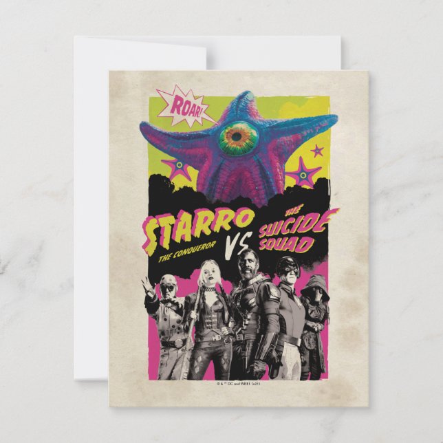 Cartão De Notas O Esquadrão Suicida | Starro Vs Esquadrão Suicida (Frente)