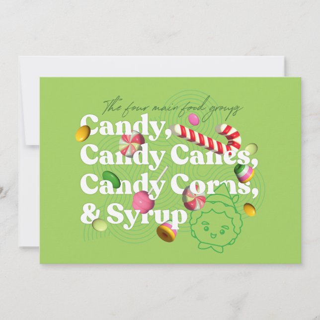 Cartão De Notas O Filme O Elfo | Os Quatro Principais Grupos Alime (Frente)