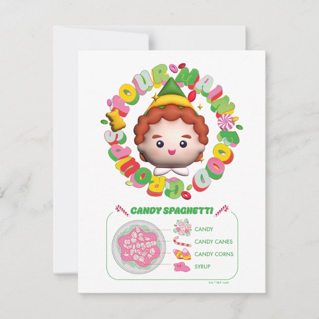 Cartão De Notas O Filme O Elfo | Quatro Principais Grupos Alimenta (Frente)