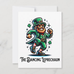 Cartão De Notas O Leprechaun Dançante
