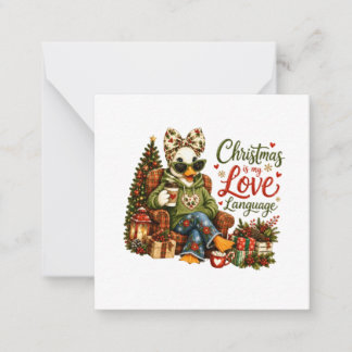 Cartão De Notas O Natal é Minha Linguagem do Amor