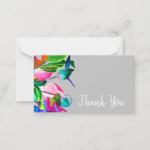 Cartão De Notas Obrigado A moderna arte floral de aquarela