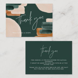 Cartão De Notas obrigado abstrato de orçamento terracotta