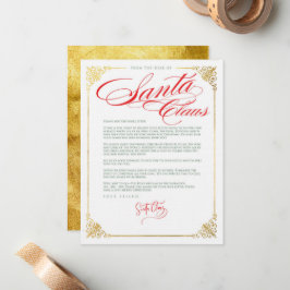 Cartão De Notas Obrigado Carta De Papai Noel