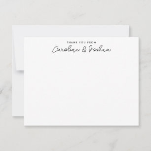 Cartão De Notas Obrigado Casal Novo Nome Estoque De Casamento