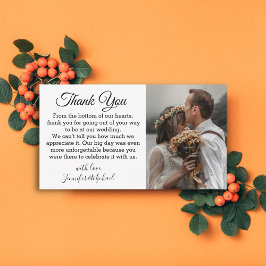 Cartão De Notas obrigado clássico elegante, sua nota de foto de ca